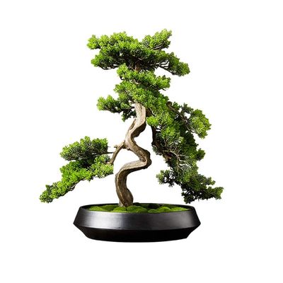 Artificial Cedar Bonsai Trees Fake Potted Plants Indoor Evergreen Home Office Table Feng Shui Greenery Decor Artificial Pot House Plant