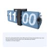 Retro Digital Flip Desk Clock - PVC Stainless Steel Battery Powered Retro Mechanical Digital Automatic Flip Down Desk Clock - for Living Room Bedroom Office (Black and Blue) view 4