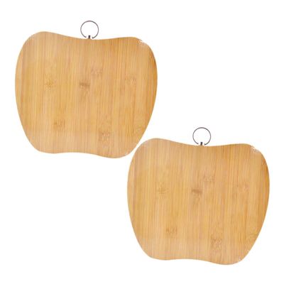 IMIKEYA 2pcs Apple-shaped Cutting Board Sturdy Bamboo Cheese Charcuterie Cutting Board Tray