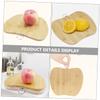 IMIKEYA 2pcs Apple-shaped Cutting Board Sturdy Bamboo Cheese Charcuterie Cutting Board Tray view 2