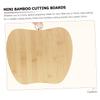 IMIKEYA 2pcs Apple-shaped Cutting Board Sturdy Bamboo Cheese Charcuterie Cutting Board Tray view 3