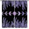 ZhiRain Moon Flower Curtains Natural Floral Plant Lavender Phase Moonlight Natural Print Curtain with Rod Pocket for Bedroom Living Room Decor Drapes Window Treatments 2 Panels Set 55x63in view 1