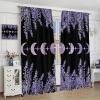 ZhiRain Moon Flower Curtains Natural Floral Plant Lavender Phase Moonlight Natural Print Curtain with Rod Pocket for Bedroom Living Room Decor Drapes Window Treatments 2 Panels Set 55x63in view 4