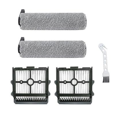 ZLiT Roller Brush Filter for Tineco Vacuum Cleaner,Replacement Filter Roller Brush Part for Tineco OneS3 iFloor3 Vacuum Cleaner Brush Filter (2brush+2filter)