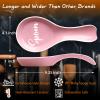 Ceramic Spoon Rest for Stove Top, DAYYET Large Spoon Holder, Spoon Rest for Kitchen Counter, Utensil Rest for Ladles, Spatula, Tong, Pink Kitchen Decor and Accessories view 3