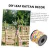 DIY Imitated Leaf Rattan Rope Decor Two Rolls Khaki view 2