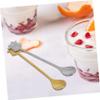 IMIKEYA 10pcs Dessert Spoons Stainless Steel Mixing Spoon Gold Silverware for Tea Dessert view 4