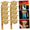 Vaguelly 10Pcs Graduation Hat Goblet Covers for Wine Cups, Party Decor view 2