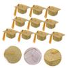 Vaguelly 10Pcs Graduation Hat Goblet Covers for Wine Cups, Party Decor view 3