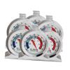 SUPVOX 6pcs Stainless Steel Refrigerator Thermometer Easy to Install Remove Compact Design for Home Office Use Real Temperature Monitoring Silver Paper Package view 2