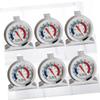SUPVOX 6pcs Stainless Steel Refrigerator Thermometer Easy to Install Remove Compact Design for Home Office Use Real Temperature Monitoring Silver Paper Package view 4