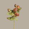 Dutdsral Retro Burnt Edge Rose Artificial Decor Flower Branch with Stem Green Leaves Realistic Reusable Home Wedding Party Faux Decoration Photo Coffee view 4