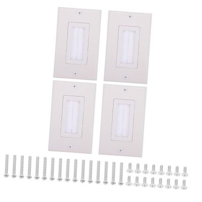 4pcs Wall Plate Single Gang Brush for Cable Management ABS