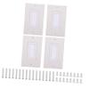 4pcs Wall Plate Single Gang Brush for Cable Management ABS view 1