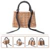Ciieeo Rattan Flower Basket Decorative Storage Basket Lid Small Woven Tote Bag view 3