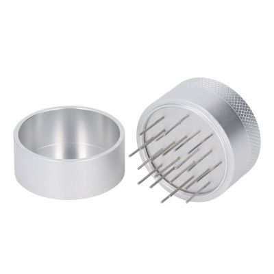 Coffee Stirrer, Hand Needle, Hand Coffee Stirrer, Stirrer Tools, Coffee Needle Distributor with Base Effective Dispersion Rust Resistant Stainless Steel Hand Coffee Stirrer Silver(58MM)