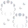 22 Pieces Moon Phase Window Clings - Anti-Collision Window Decals to Save Birds from Window Collisions,Non Adhesive Prismatic Vinyl Window Clings, Rainbow Stickers view 1