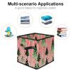 YTYVAGT Storage Bags,Clothes Storage Bins Foldable with Handle,1-Pc,Christmas Striped Trees Snow view 2