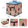 YTYVAGT Storage Bags,Clothes Storage Bins Foldable with Handle,1-Pc,Christmas Striped Trees Snow view 3