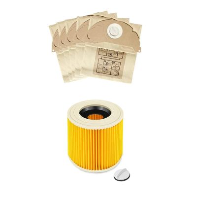 EFLAL HEPA Filters, Dust Bag Replacement Spare. Compatible for Karcher, WD2 WD3 MV3 MV2. Vacuum Cleaner Accessories Replaces 6.414-552.0