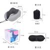 LGUANHJ Travel Pillow - Pure Memory Foam Neck Pillow, Comfortable and Breathable Cover, Machine Washable, Airplane Travel kit with 3D Contoured Eye mask, earplugs and Storage Bag view 2