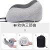 LGUANHJ Travel Pillow - Pure Memory Foam Neck Pillow, Comfortable and Breathable Cover, Machine Washable, Airplane Travel kit with 3D Contoured Eye mask, earplugs and Storage Bag view 3