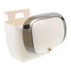 PRETYZOOM Wall Mounted Small Trash Can with Lid Versatile Hanging Garbage Bin for Kitchen and Bathroom Cream White Capacity Design for and Easy Use view 1