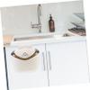 PRETYZOOM Wall Mounted Small Trash Can with Lid Versatile Hanging Garbage Bin for Kitchen and Bathroom Cream White Capacity Design for and Easy Use view 3