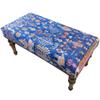 EASTERNRUGARTS Moroccan Pouf Ottoman for Livingroom Bedroom, Animal Print Bench with Rug Upholstered for Boho Farmhouse Kitchen Dining Entryway Footstool, Accent Moroccan Chair (Era-46, 18x18x36) view 1