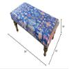 EASTERNRUGARTS Moroccan Pouf Ottoman for Livingroom Bedroom, Animal Print Bench with Rug Upholstered for Boho Farmhouse Kitchen Dining Entryway Footstool, Accent Moroccan Chair (Era-46, 18x18x36) view 3