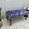 EASTERNRUGARTS Moroccan Pouf Ottoman for Livingroom Bedroom, Animal Print Bench with Rug Upholstered for Boho Farmhouse Kitchen Dining Entryway Footstool, Accent Moroccan Chair (Era-46, 18x18x36) view 4