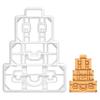 BAKERLOGY Retro Suitcases Cookie Cutter - Detailed Biscuit Cutter Design for Baking and Crafts, ideal on fondant, dough, clay view 1