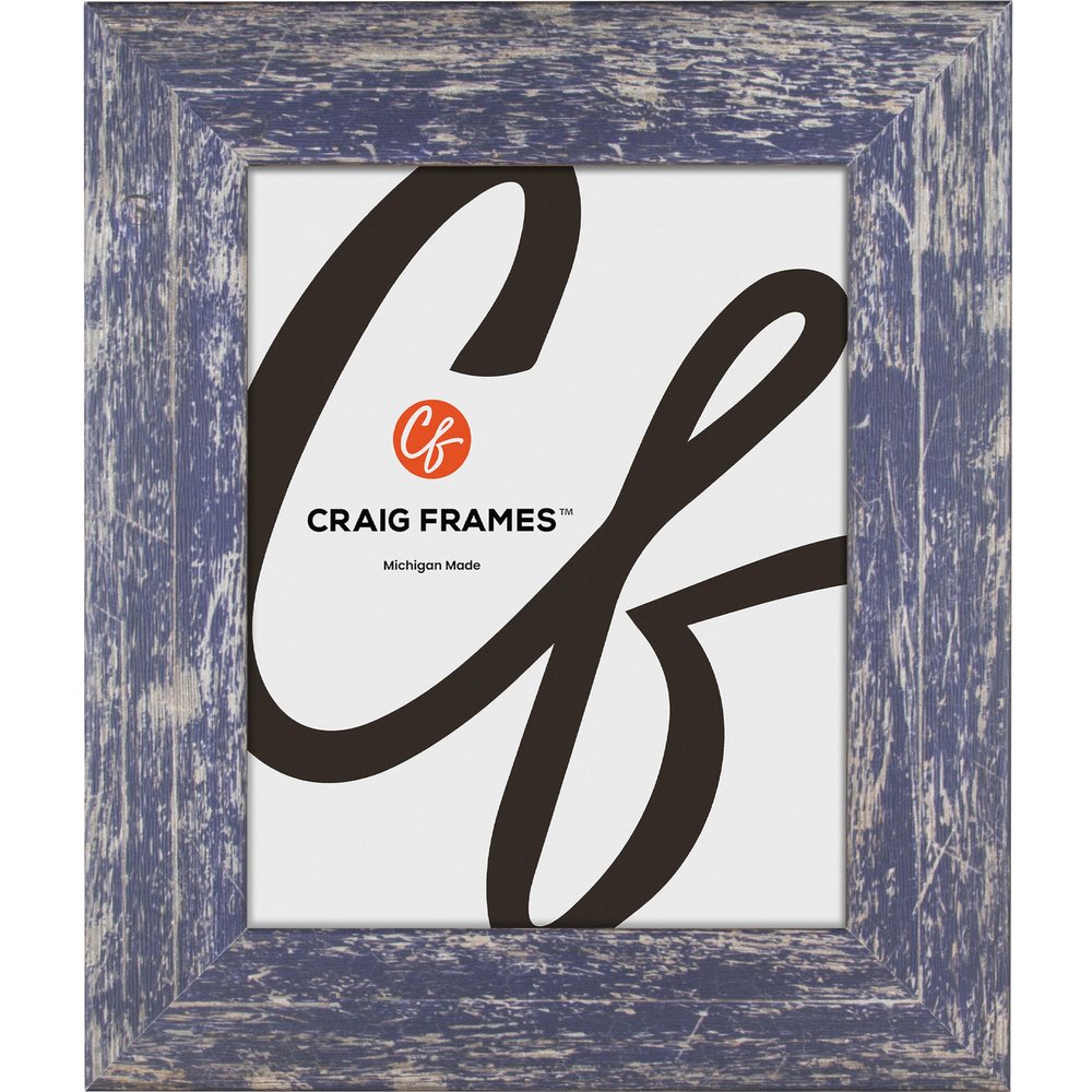Craig Frames American Barn, 23x31 Picture Frame, Faux Barnwood, Blue