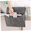 Outanaya Capacity Felt Bedside Organizer with Pockets for Tablets Deep Gray Hanging Storage for Couch Bedside Sofa Armrest view 2