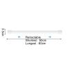 curtain rods no drilling, No Drilling Stainless Steel Telescopic Rail Bath Closet Hanging Pole for Bathroom and Bedroom, White view 2