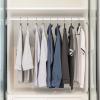 curtain rods no drilling, No Drilling Stainless Steel Telescopic Rail Bath Closet Hanging Pole for Bathroom and Bedroom, White view 3