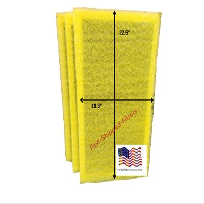 Fast-Shipped-Filters 3 Pack Designed to Fit with 20x25 Dynamic electronic air cleaner replacement polarized filter pads refill Yellow