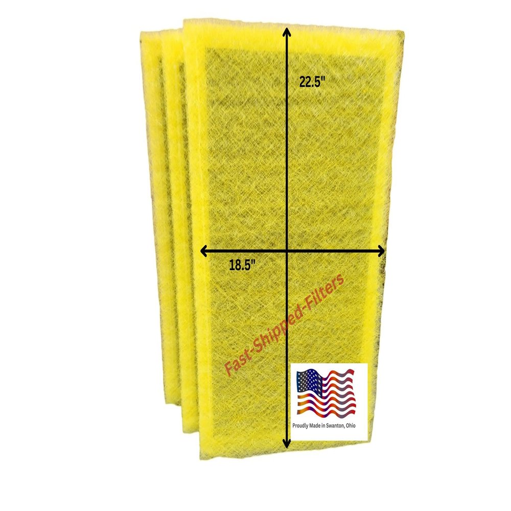 Fast-Shipped-Filters 3 Pack Designed to Fit with 20x25 Dynamic electronic air cleaner replacement polarized filter pads refill Yellow