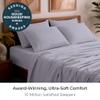 Mellanni Full Sheet Set - 6-Piece Iconic Collection Bedding, (Including 4 Pillowcases), 21-Inch Extra Deep Pocket, Easy Care, Ultra Soft, Cooling Sheets, Brushed Microfiber - Lavender view 2