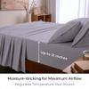 Mellanni Full Sheet Set - 6-Piece Iconic Collection Bedding, (Including 4 Pillowcases), 21-Inch Extra Deep Pocket, Easy Care, Ultra Soft, Cooling Sheets, Brushed Microfiber - Lavender view 4