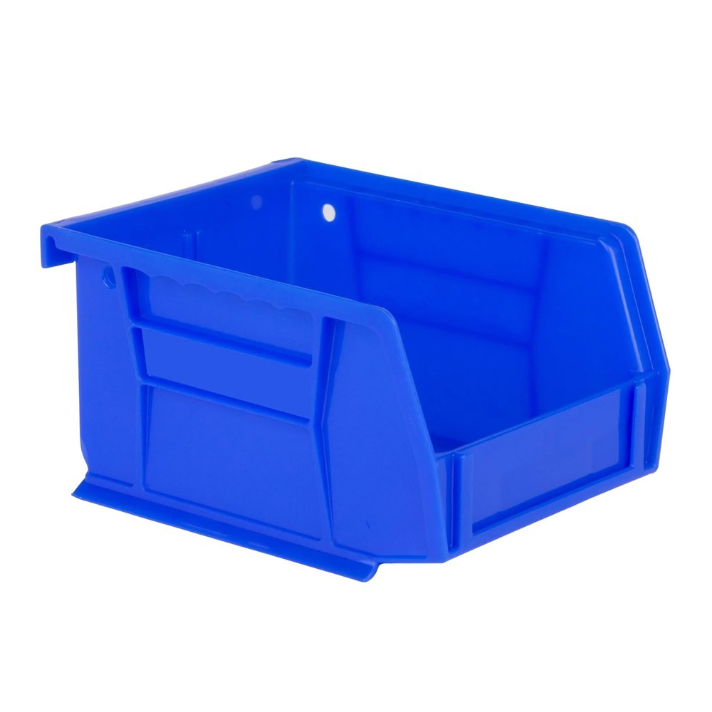 Hudson Exchange 5-1/2" x 4" x 3" Plastic Stackable Storage Bin and Hanging Container, Blue