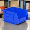 Hudson Exchange 5-1/2" x 4" x 3" Plastic Stackable Storage Bin and Hanging Container, Blue view 3