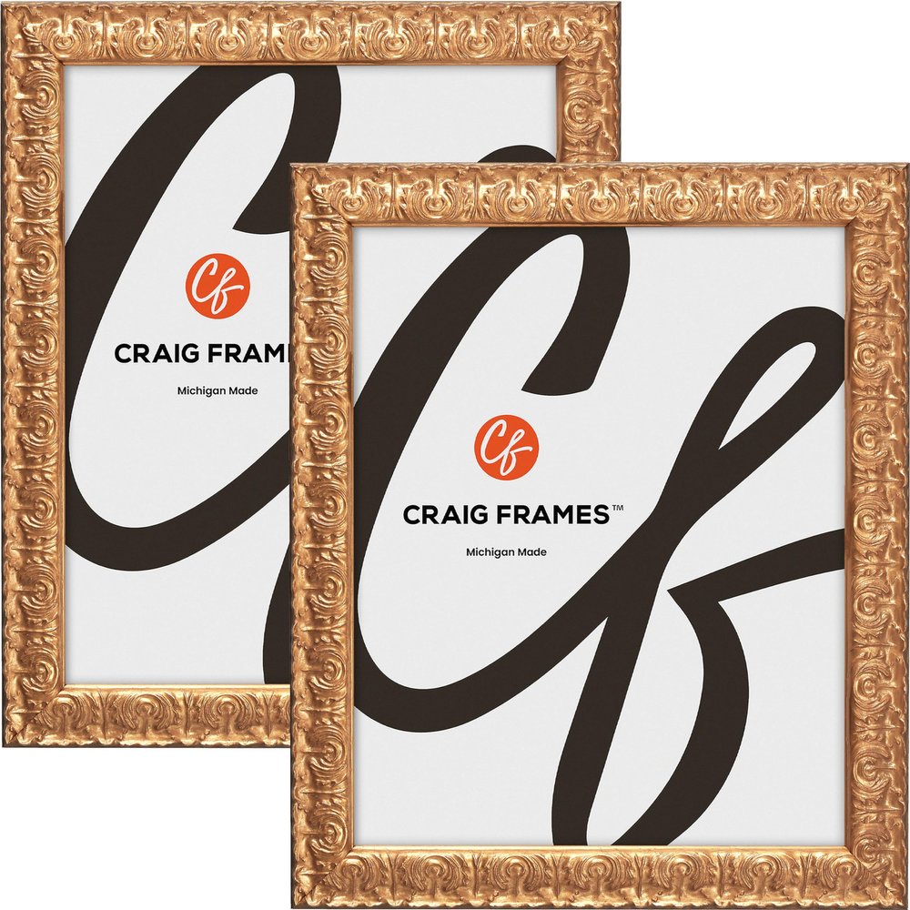 Craig Frames Versailles, 30x33 Picture Frame, Ornate Gold, Set of 2