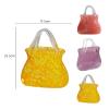 AKYLDI Purse Flower Vase, Unique Bag Vase Within Bubbles Glass Handbag Vase Clear Glass Vase, for Flowers/Home Dcor/Office,Yellow view 2