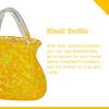 AKYLDI Purse Flower Vase, Unique Bag Vase Within Bubbles Glass Handbag Vase Clear Glass Vase, for Flowers/Home Dcor/Office,Yellow view 3