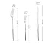 HIDEERPPY Silverware Set, 304 Stainless Steel Cutlery Set Silver Gold Steak Knife, Fork And Spoon, Home Flatware Set (Color : Silver, Size : 1Set) view 3
