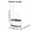 SUREK Soft Wall-Mounted and Floor-Standing Dual Purpose Toilet Brush with Silicone Bristles Toilet Brush and Holder Deep Cleaning Reusable, Oval-a view 2