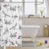 Airplane Shower Curtain Aircraft Bathroom Curtain for Kids Girls Boys Teens Bathtub Decor Black White Sketch Print Waterproof Curtain Flying Theme Bath Curtain,12 Hooks Sets,72" Wx72 L view 3