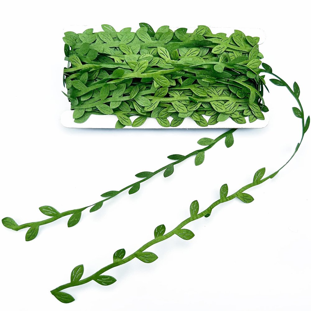 AMZFULY 132 Ft Artificial Vines,Green Leaf Gift Wrapping Trim Ribbon,Eucalyptus Leaves Garland Wreath Accessory DIY Craft Party Wedding Home Decoration