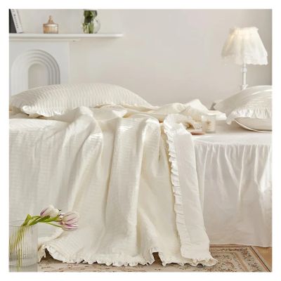 ADovz New Small Lace Summer Quilt Three-Dimensional Texture Small Fresh Seersucker Cotton Summer Air Conditioning Quilt,Bed Sheets
